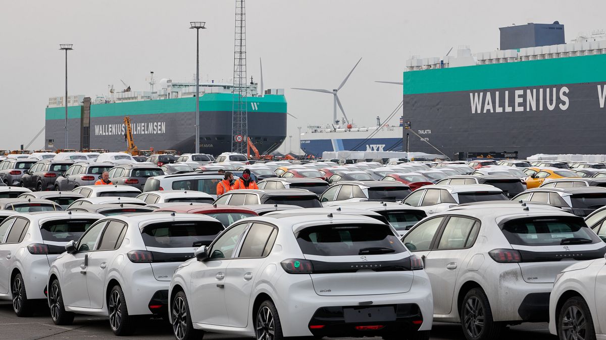 European ports turned into car parks as EV makers hunt buyers